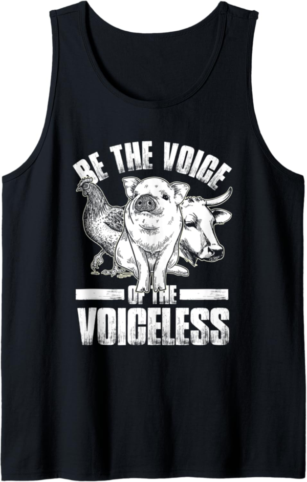 Animal Lover Chicken Pig Cow Vegan Tank Top - Image 2